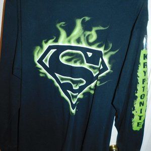 SUPERMAN KRYPTONITE  LONG SLEEVE T SHIRT   SIZE L